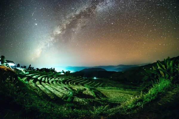 Vía Láctea Luz Del Zodíaco Principios Noche Noviembre Ban Bong — Foto de Stock