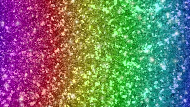 Rainbow Multicolor Glitter Effect Background — Wideo stockowe