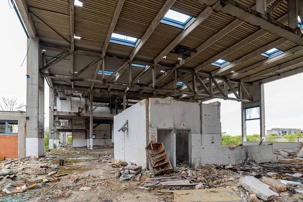 Verliet Oudste Suikerfabriek Servië Verlaten Fabrieksgebouwen Bevinden Zich Gemeente Padinska — Stockfoto