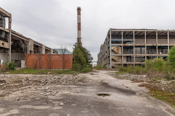 Verliet Oudste Suikerfabriek Servië Verlaten Fabrieksgebouwen Bevinden Zich Gemeente Padinska — Stockfoto