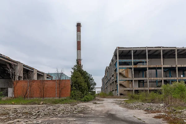 Verliet Oudste Suikerfabriek Servië Verlaten Fabrieksgebouwen Bevinden Zich Gemeente Padinska — Stockfoto