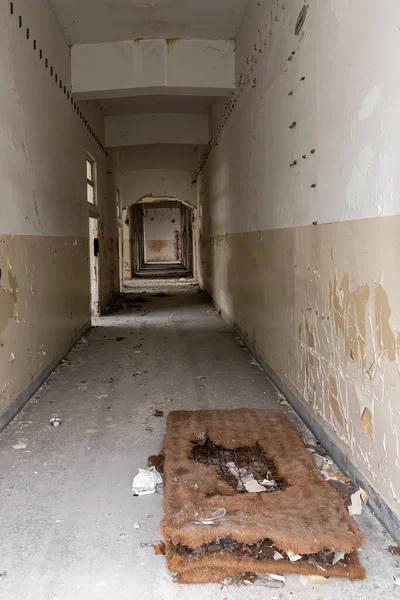 Inside view of a deserted run down building