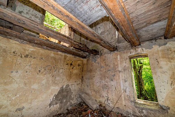 Gunaros Srbsko Května 2021 Indoor Abandoned Summer House Engelman Legacy — Stock fotografie