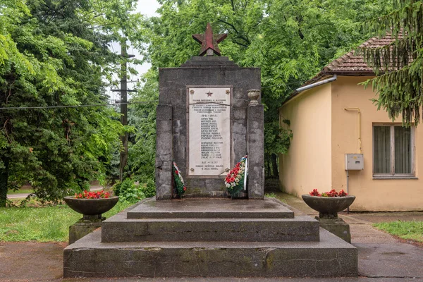 Bajsa Serbia Junio 2021 Estrella Roja Memorial Una Tumba Soldados — Foto de Stock