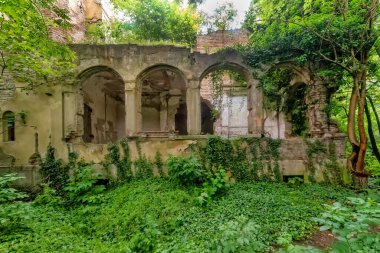 Aleksa Santiç, Sırbistan - Haziran 06, 2021: Baba Pusta olarak da bilinen terk edilmiş Fernbach Şatosu, 1906 yılında Karol Fernbach tarafından kendi ihtiyaçları için inşa edildi..