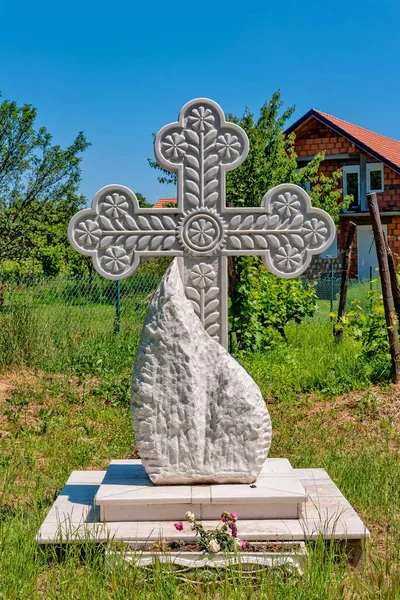 Banstol Serbia Junio 2021 Cruz Religiosa Ortodoxa — Foto de Stock