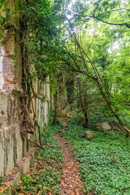 Harap olmuş terk edilmiş bir bina. Terk edilmiş evler