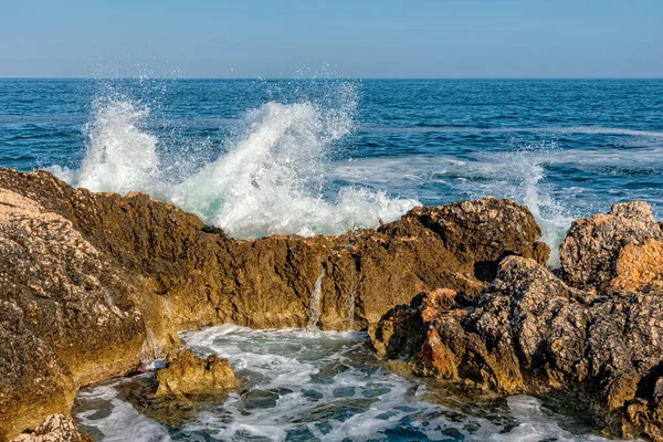 Rock Sea Waves Adriatic Sea — Stock Photo, Image