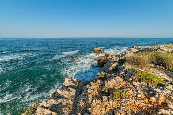 Rock and sea waves on Adriatic sea