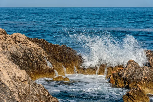 Rock Sea Waves Adriatic Sea — Stock Photo, Image