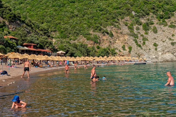 Canj Montenegro Juli 2021 Queen Beach Vid Adriatiska Kusten Montenegro — Stockfoto