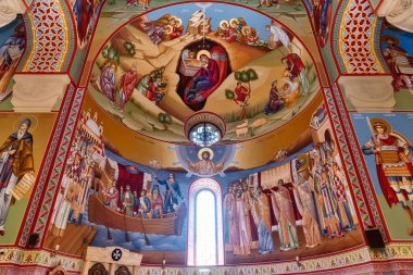 Belgrad, Sırbistan 08 Ağustos 2021: St. Alexander Nevsky Kilisesi. Bu, Sırbistan 'ın Belgrad başkentinde bir Sırp Ortodoks kilisesi..