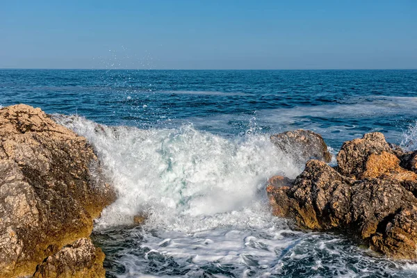 Rock Sea Waves Adriatic Sea — Stock Photo, Image