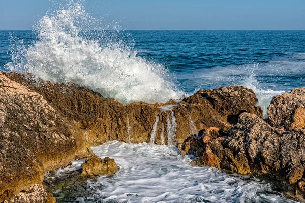 Rock Sea Waves Adriatic Sea — Stock Photo, Image