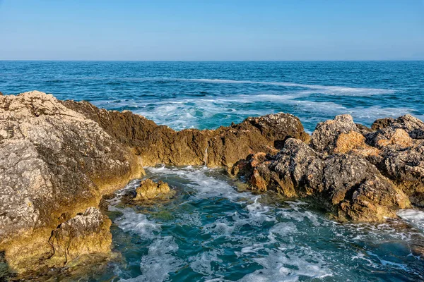 Rock Sea Waves Adriatic Sea — Stock Photo, Image