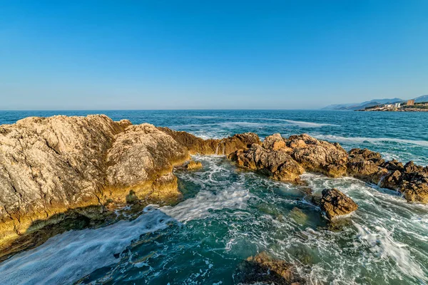 Rock Sea Waves Adriatic Sea — Stock Photo, Image