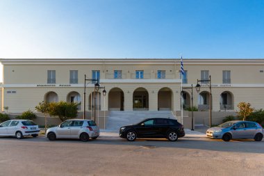 Lefkada, Yunanistan - 10 Ağustos 2025: Lefkada Kültür Merkezi