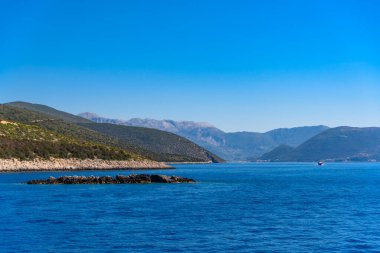 Yunanistan 'ın Lefkada adasındaki sahil.