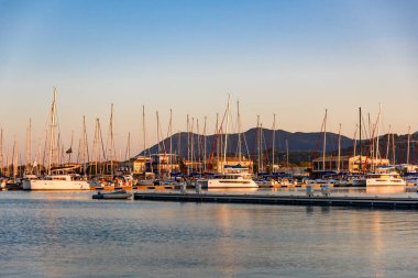 Lefkada,Greece - August 10, 2025: D-Marin Lefkas Marina in Lefkada town, Greece. Yacht harbor at Lefkada town, Ionian Islands, Greece