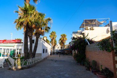 Malaga, İspanya - 06 Ağustos 2024: Malaga, İspanya 'da Playas de Pedregalejo
