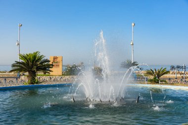 Malaga, İspanya - 06 Ağustos 2024: Malaga, İspanya 'da Plaj 