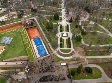 Belgrad, Sırbistan - 02 Ocak 2026: Kalemegdan Parkı İHA 'dan fotoğraflandı