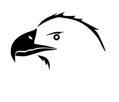 Kartal yüz siluet 