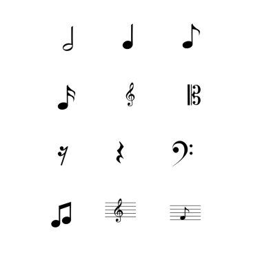 Vector musical notes clipart