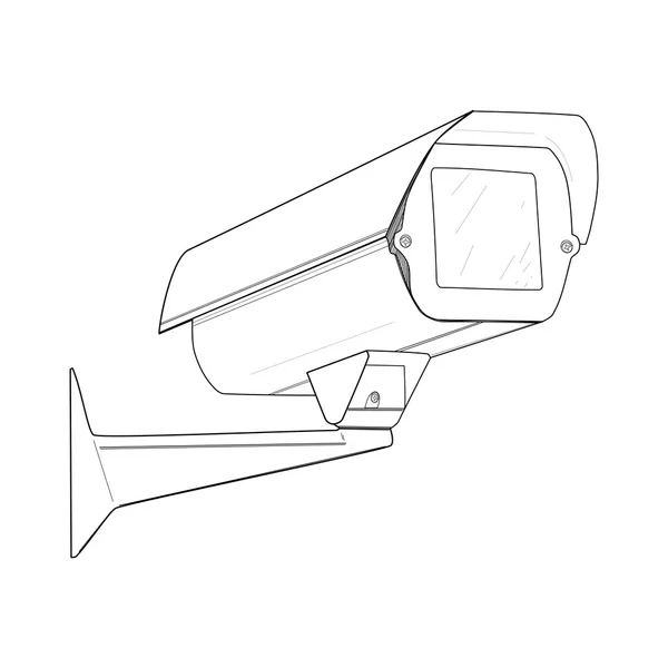 Cámara de seguridad, cámara cctv . — Vector de stock