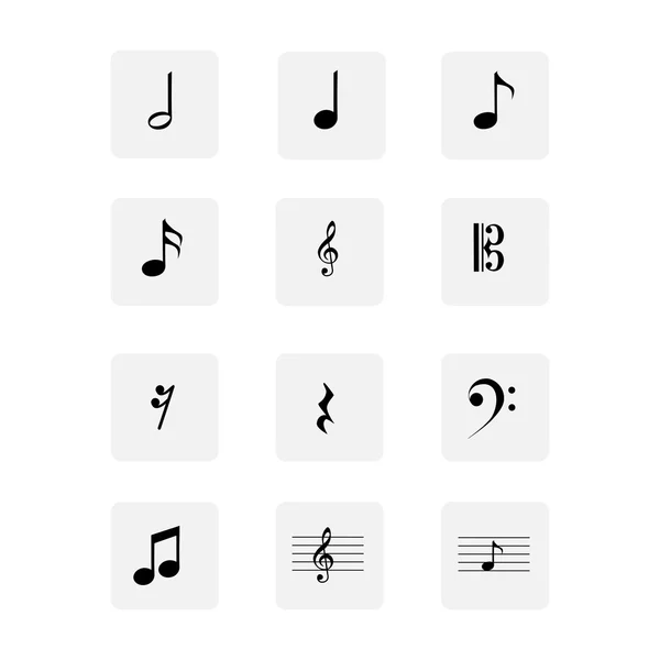 Notas musicales vectoriales — Vector de stock