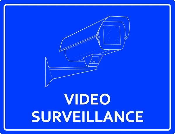 Signo de video vigilancia — Vector de stock