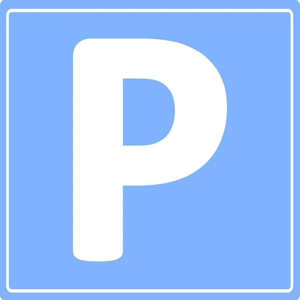 Parkplatzschild — Stockvektor