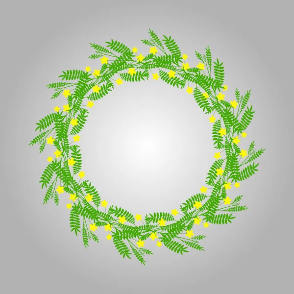 Wreath with flowers — Stock Vector