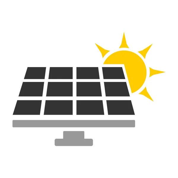 Fotovoltaik Simgesi Beyaz Arkaplanda Izole Edildi Güneş Enerjisi Kavramı — Stok Vektör
