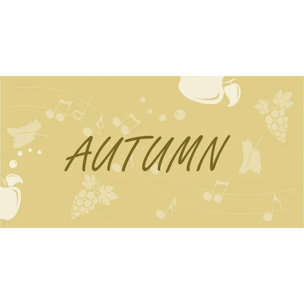 Herbst Hintergrund Layout Banner Design Horizontales Plakat Grußkarte Header Für — Stockvektor