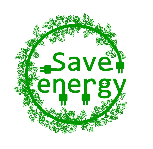 Risparmiare energia — Vettoriale Stock