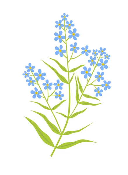 Modré květy. — Stockový vektor