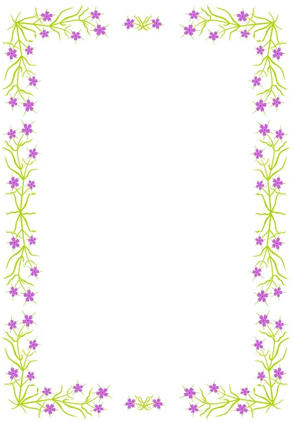 Floral border - vector illustration. — Stock Vector