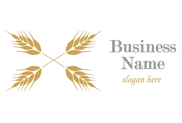 Logotipo com espiga de trigo . — Vetor de Stock