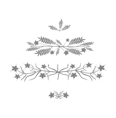 Gri çiçek tasarım