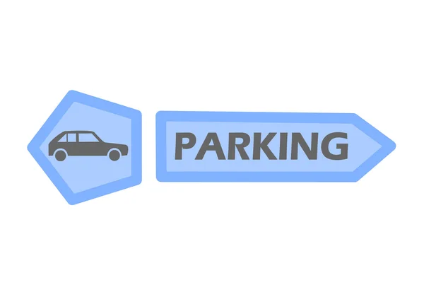 Tag parcheggio auto — Vettoriale Stock