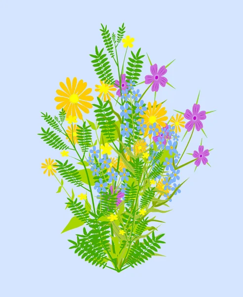 Bunch of flowers — Stock Vector