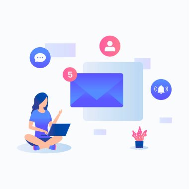 Yeni bilgilendirme illüstrasyon konsepti. Web siteleri, iniş sayfaları, mobil uygulamalar, posterler ve afişler için resim.