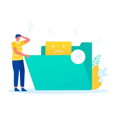 Veri illüstrasyon vektörü kavramı yok. Web siteleri, iniş sayfaları, mobil uygulamalar, posterler ve afişler için resim