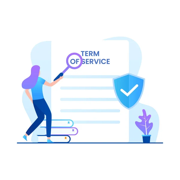 Term Conditions Illustration Concept Illustration Websites Landing Pages Mobile Applications — Stock Vector