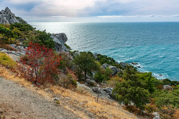 View Steep Coast Crimean Peninsula Sea — Stock Photo, Image