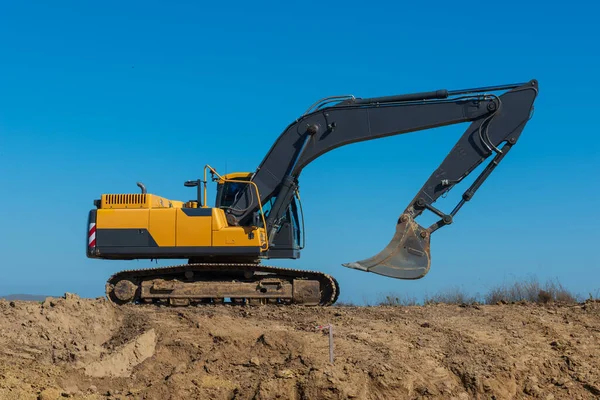 Crawler Construction Machinery Excavator Construction Equipment Used Laying Roads Other — Stock Photo, Image