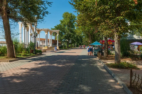 Gorky Street Stad Yevpatoria Een Dijk Uitsluitend Bedoeld Voor Wandelende — Stockfoto