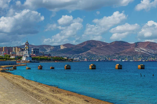 Paisaje Bahía Tsemesskaya Ciudad Novorossiysk — Foto de Stock