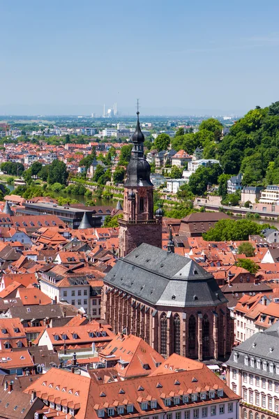 Daken van de oude stad Heidelberg, Baden-Württemberg, Duitsland Stockfoto
